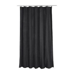 Black Seersucker Shower Curtain