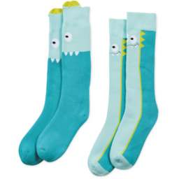 Kids' Monster Welly Socks 2 Pack