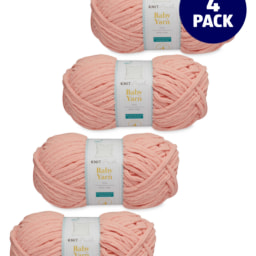 Rose Pink Baby Yarn 4 Pack