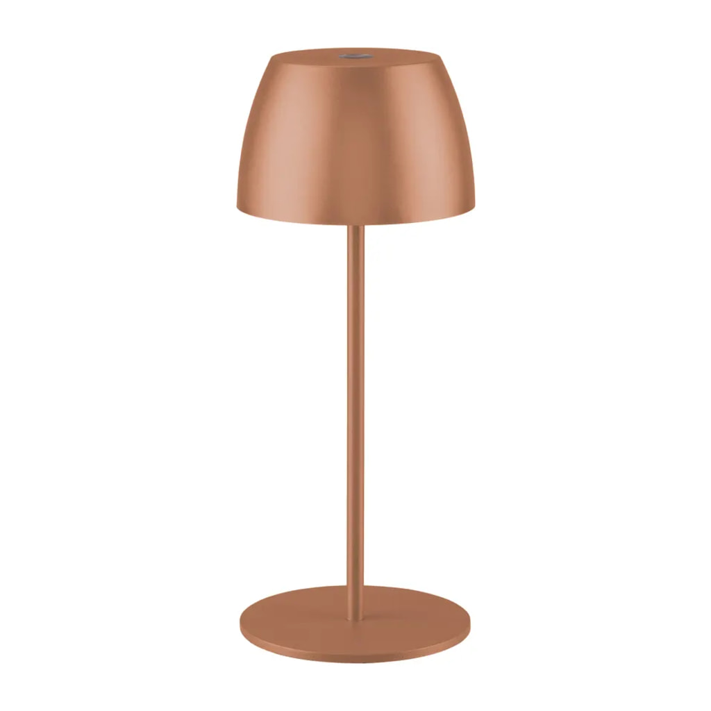 Copper-Coloured Cordless LED Table Lamp With Two Height Settings