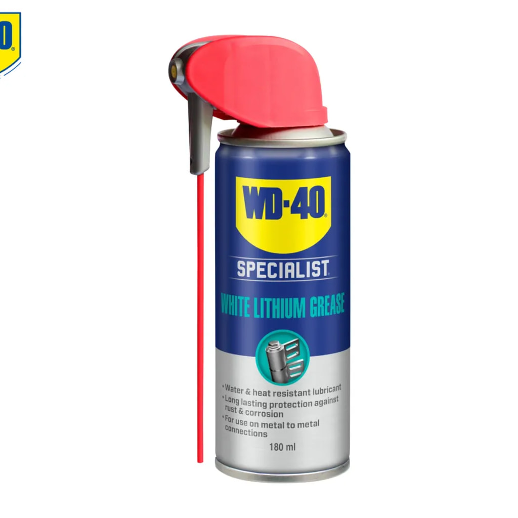 WD-40 - 180ml White Lithium Grease Spray