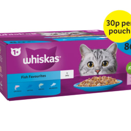 Whiskas Fish Favourites in Jelly Cat Food Pouches