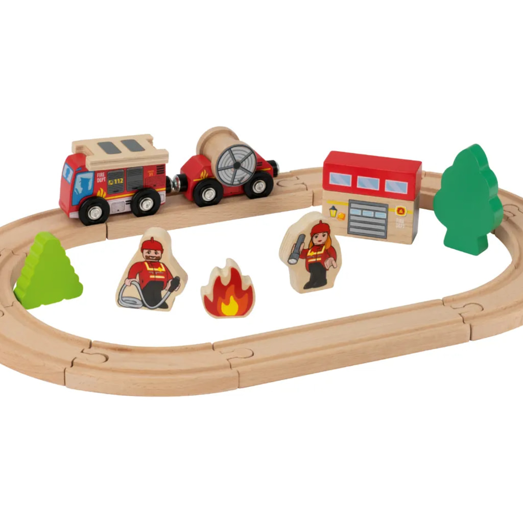 Fire Brigade First Train Set - 21 Pieces