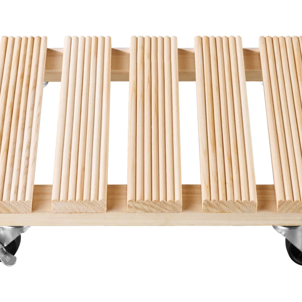 Beige Wooden Plant Roller