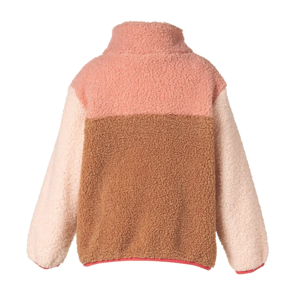 Kids’ Teddy Fleece Jacket in Pink and Brown