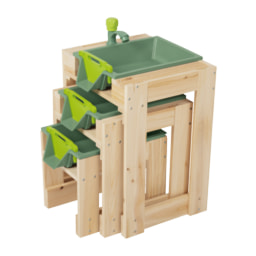 Playtive Wooden Sand & Water Tables - 35 piece set