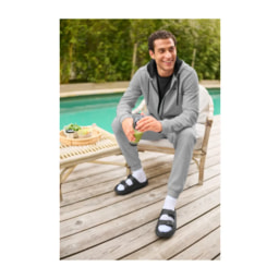 Men’s Black Sandals With Adjustable Buckles