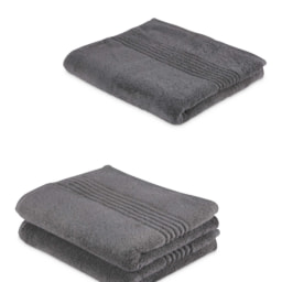 Dark Grey Bath & Hand Towel Set