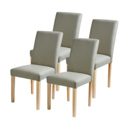 Set of 4 Grey Dining Chairs