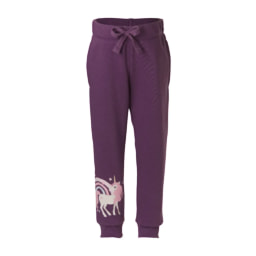 Kids’ Purple Joggers With Unicorn Design