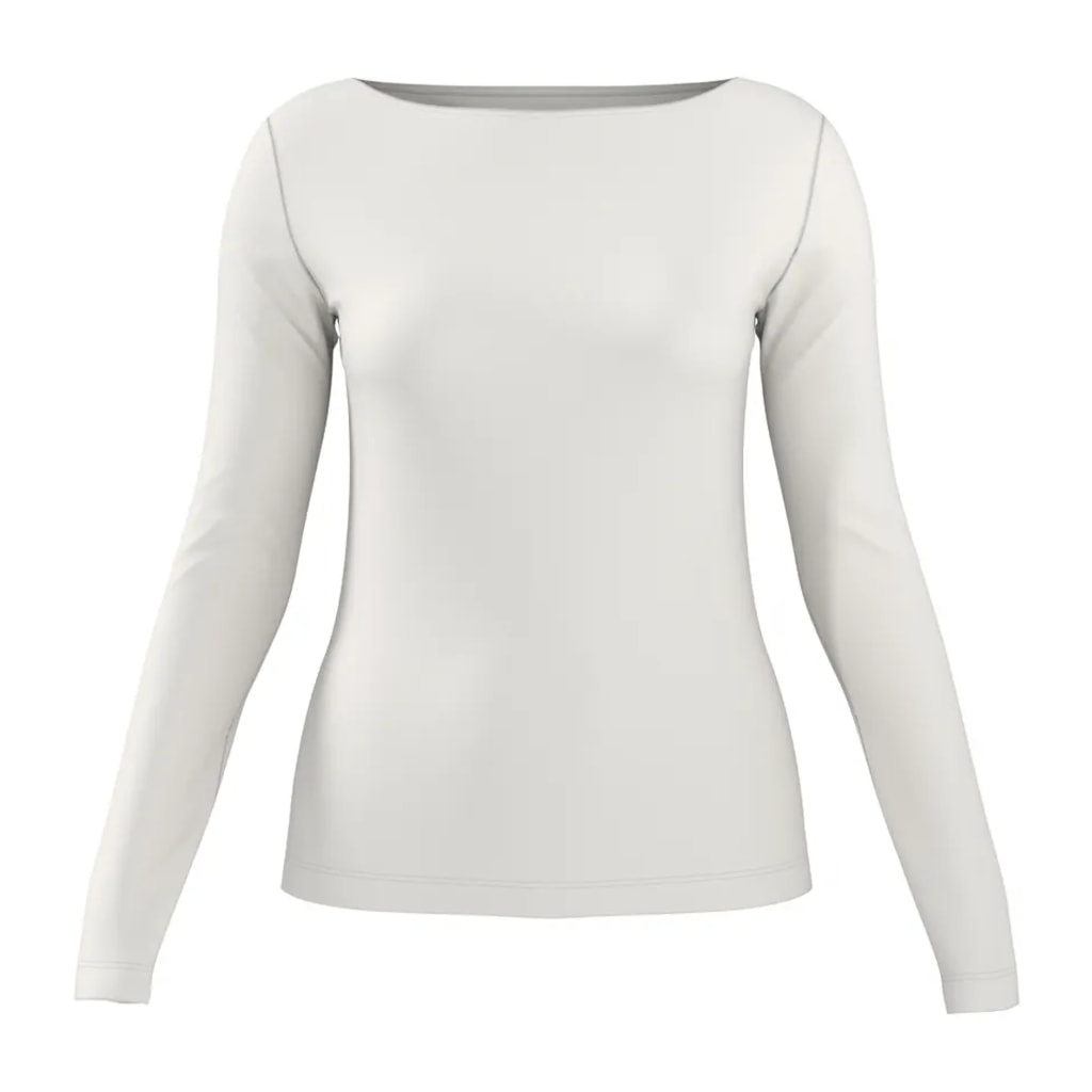 Ladies’ White Long Sleeve Top