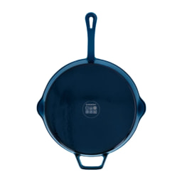 Dark Blue Cast Iron Pan 33cm
