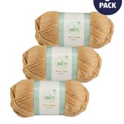Wheat Aran Yarn 3 Pack