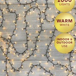2000 Warm White LED Cluster Lights
