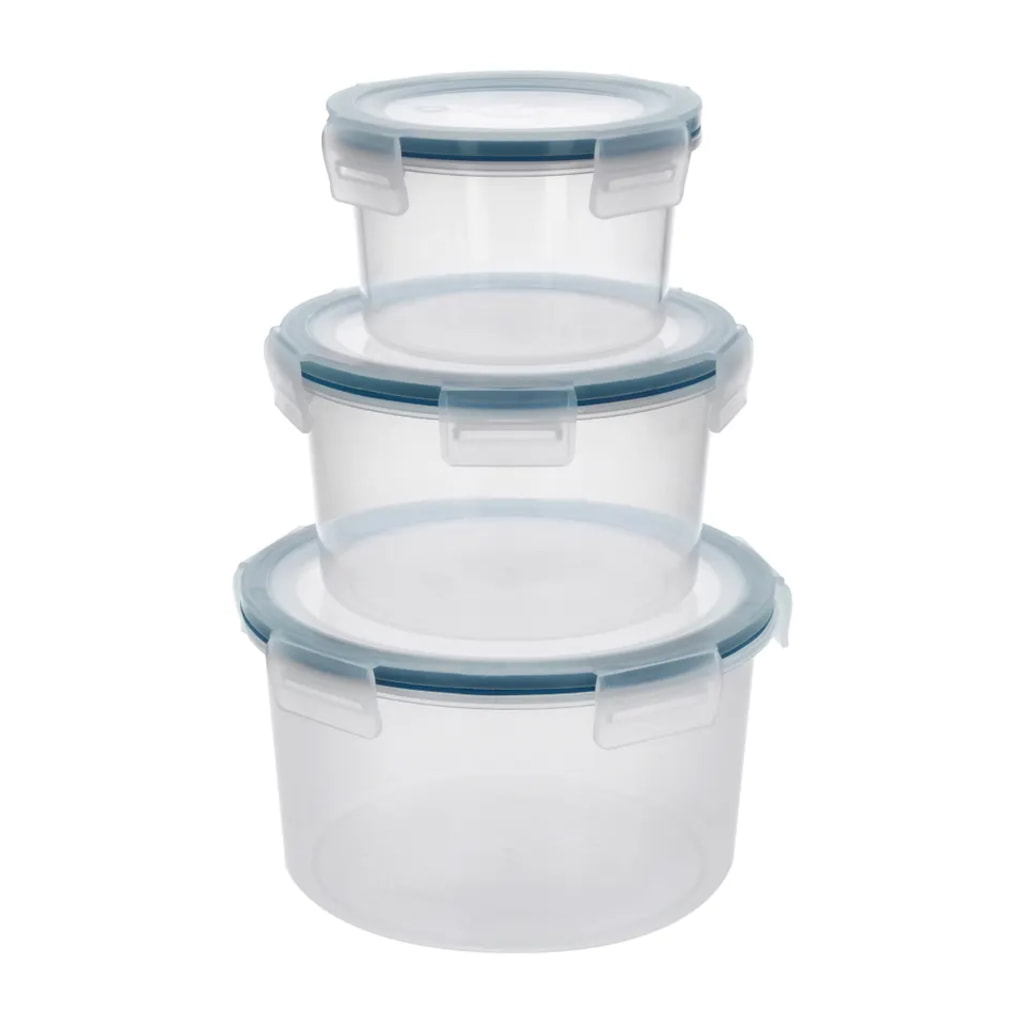 Round Food Storage Container Set - 3 Pieces
