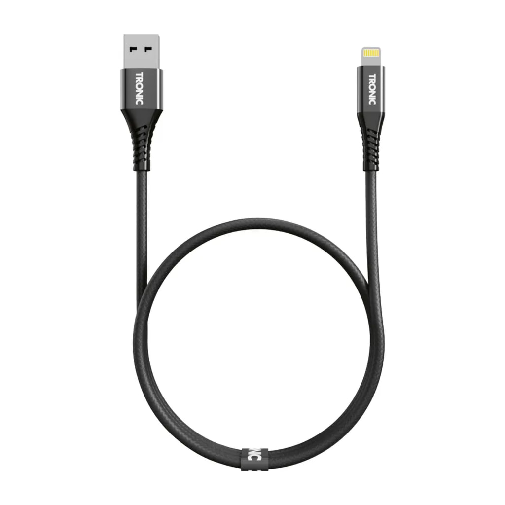 Black USB 2.0 Type-A to 8-Pin - Charging & Data Transfer Cable
