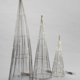 Silver Light Up Obelisks 3 Pack