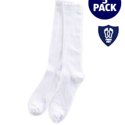 Children's White Knee High Socks