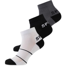 Grey & White Fitness Socks 3 Pack
