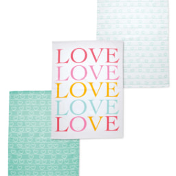 Love Rainbow Tea Towel 3 Pack
