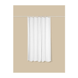 White Seersucker Shower Curtain