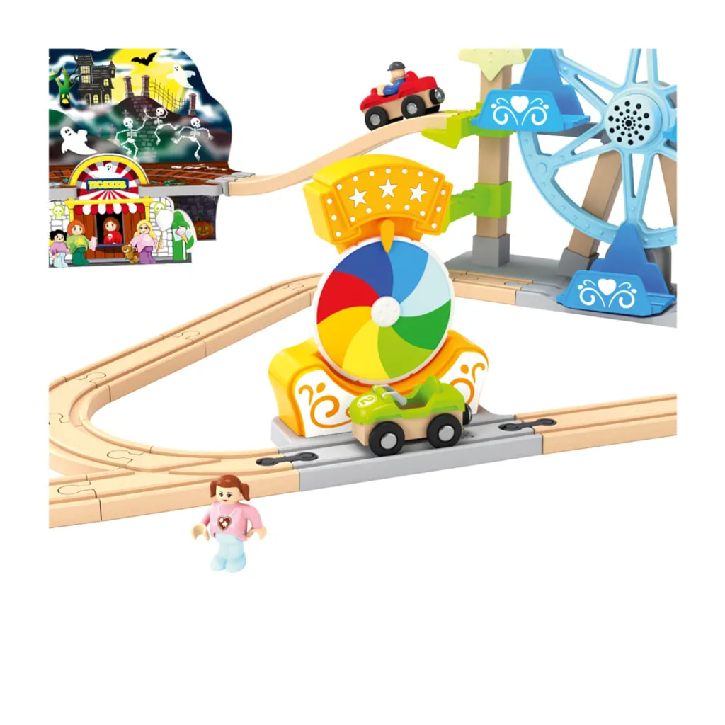 Amusement Park Train Set - 34 Pieces