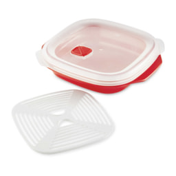 Microwave Plate With Steaming Rack