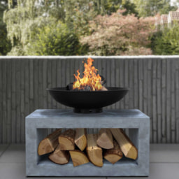 Gardenline Firepit with Log Store