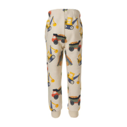 Kids’ Cream Joggers With Vehicle Pattern