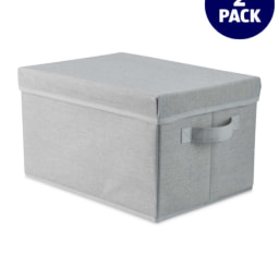 Light Grey Foldable Storage 2 Pack