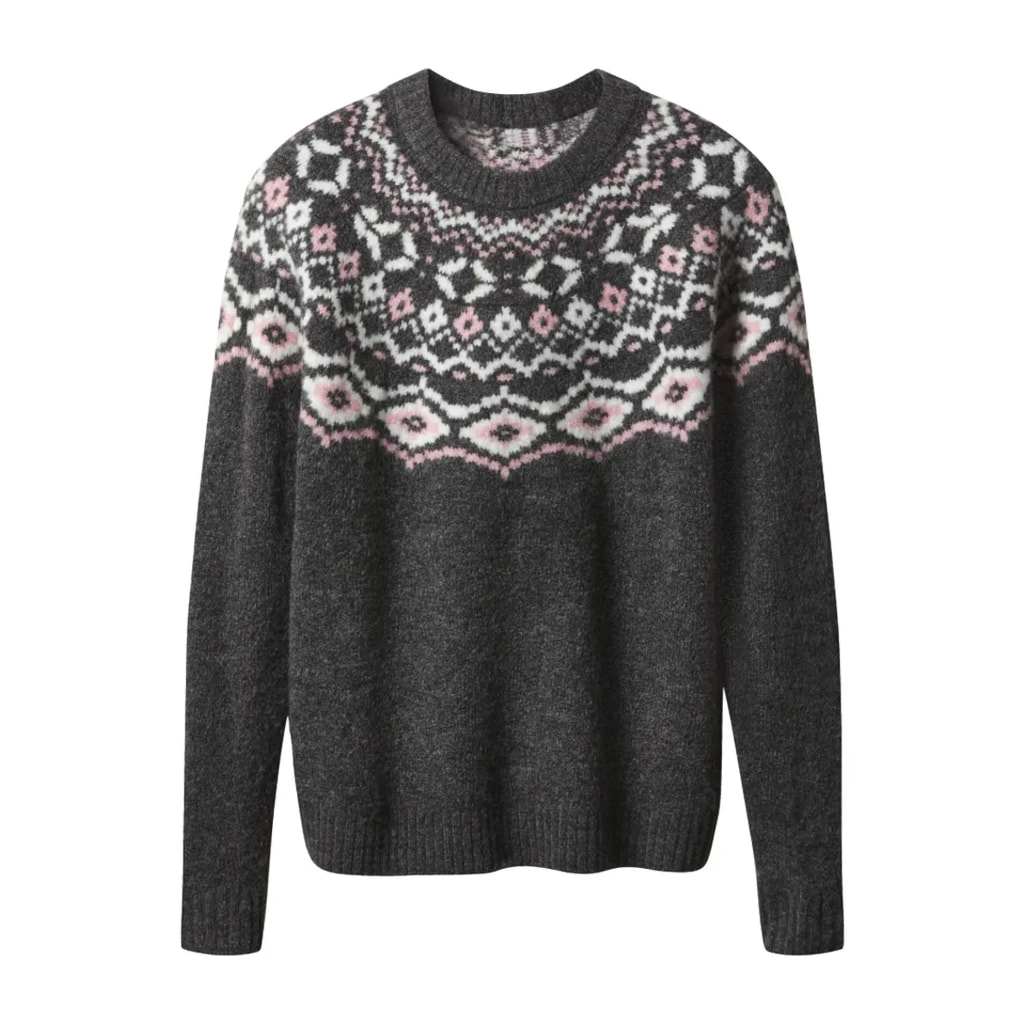 Ladies’ Grey Chunky Knit Jumper