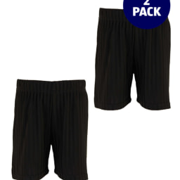 Kids' Black Football Shorts 2 Pack