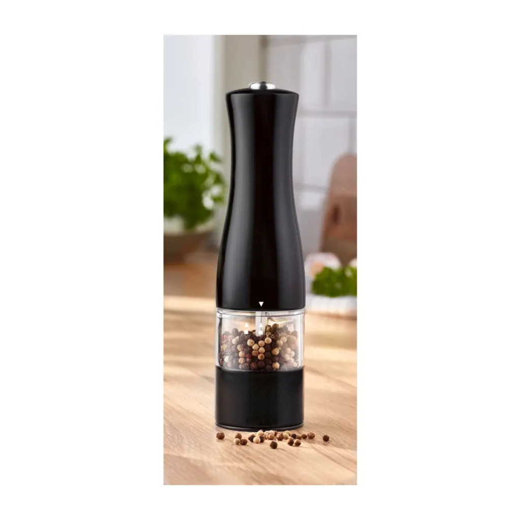 Black Electric Salt Or Pepper Mill