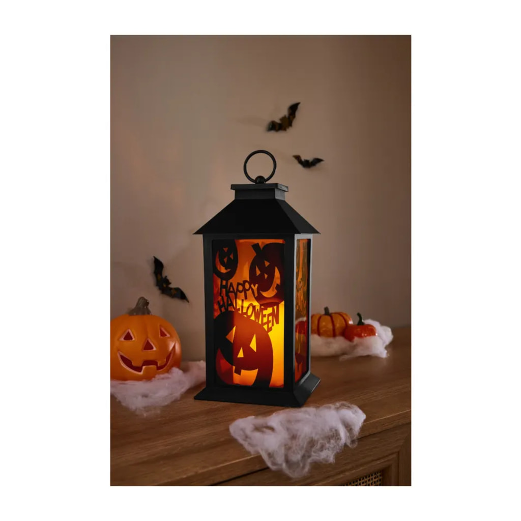 LED Halloween Lantern With Pumpkin Design