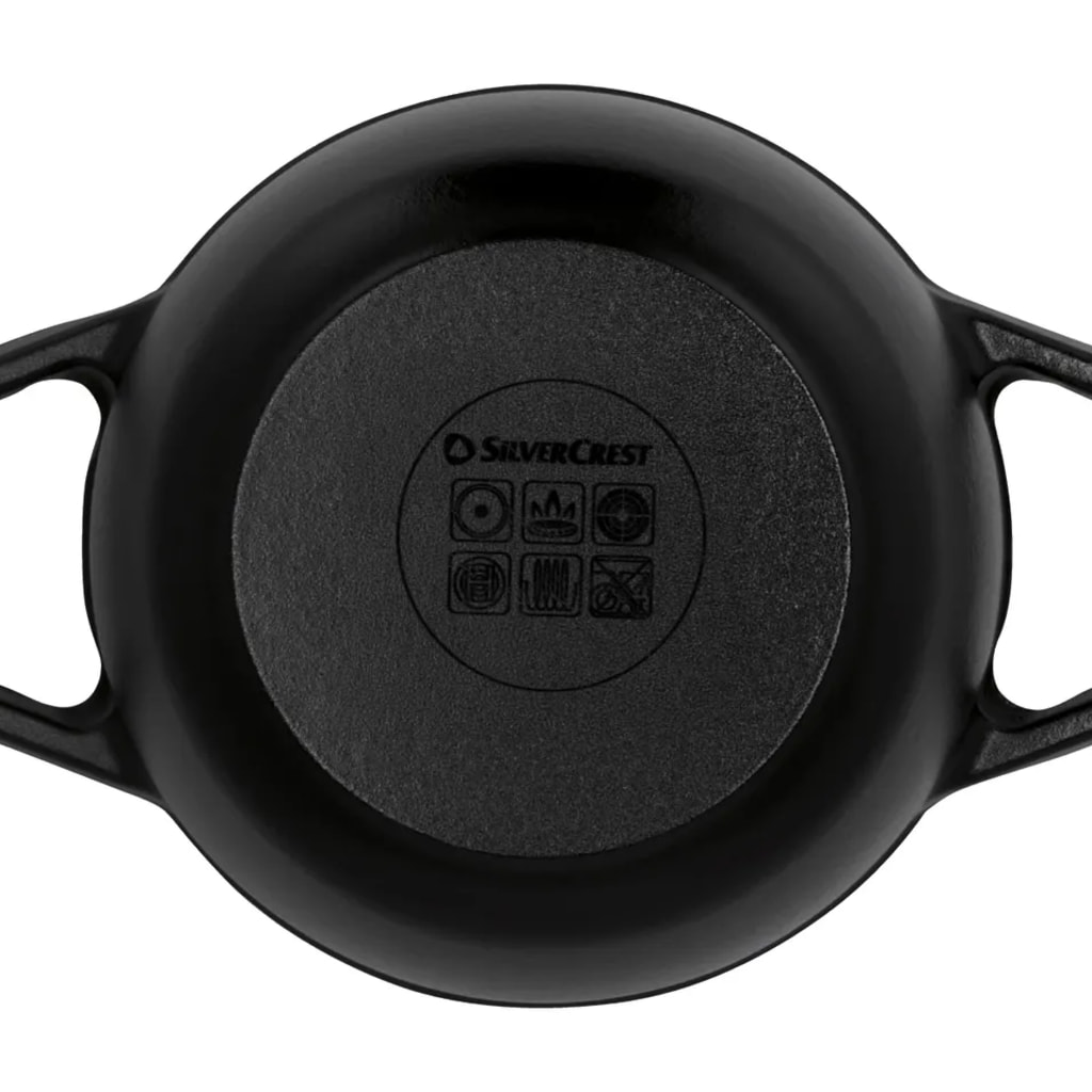 1.35L Cast Iron Casserole Dish - Black
