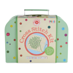 Button Bag Cross Stitch Suitcase Kit