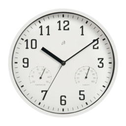 Auriol Wall Clock with Temperature & Humidity