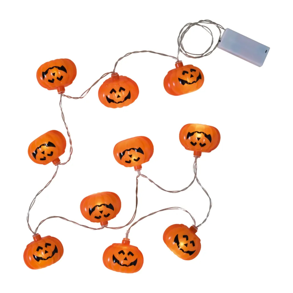 10 LED Halloween Pumpkin String Lights