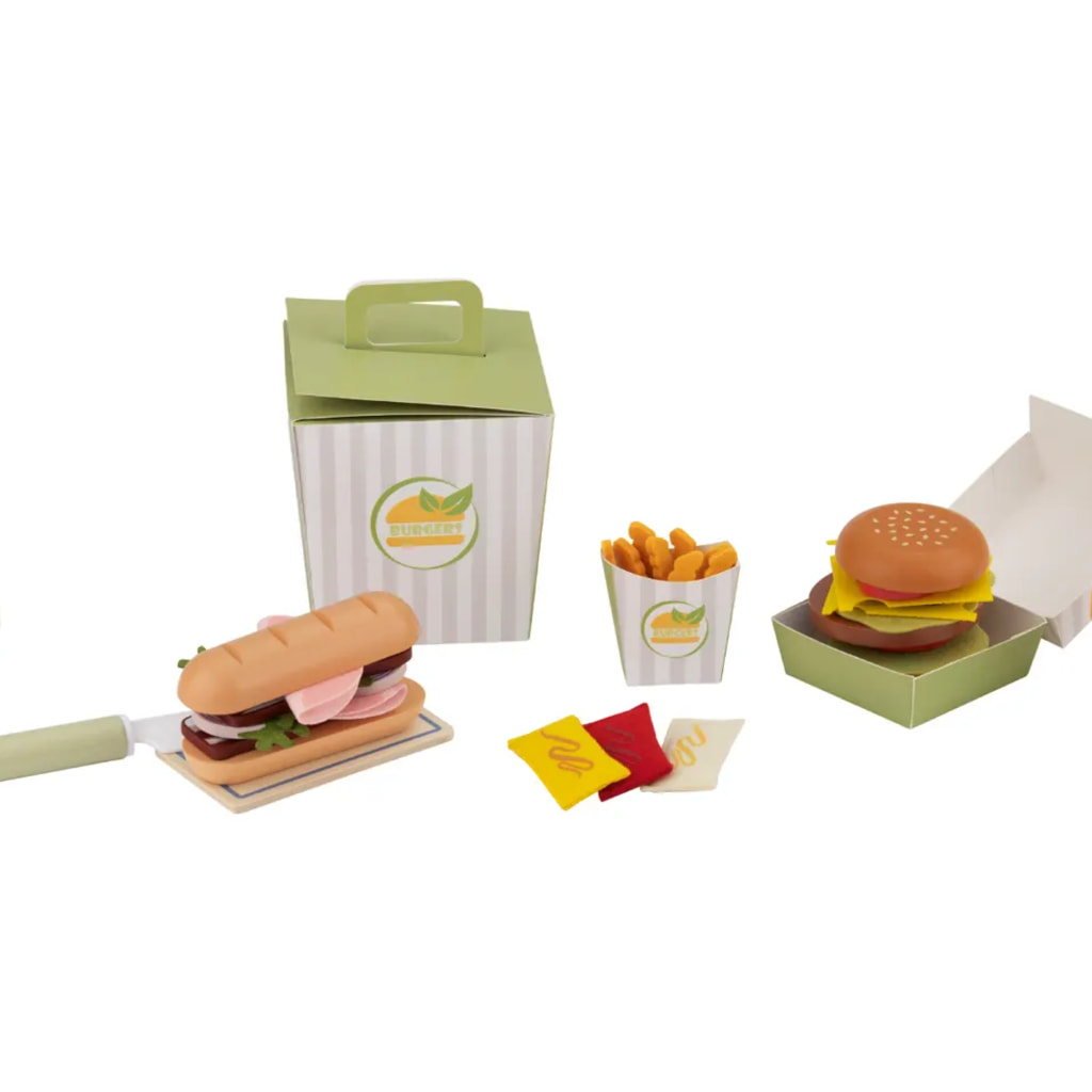 Burger & Fries Play Set - 42 Pieces