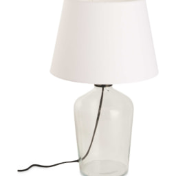 Glass Light & White Lampshade