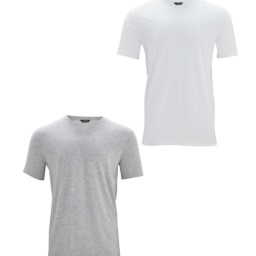 Men's Avenue Grey & White  T-Shirts