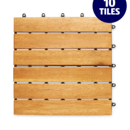 Large Wooden Decking Tiles 10 Pack