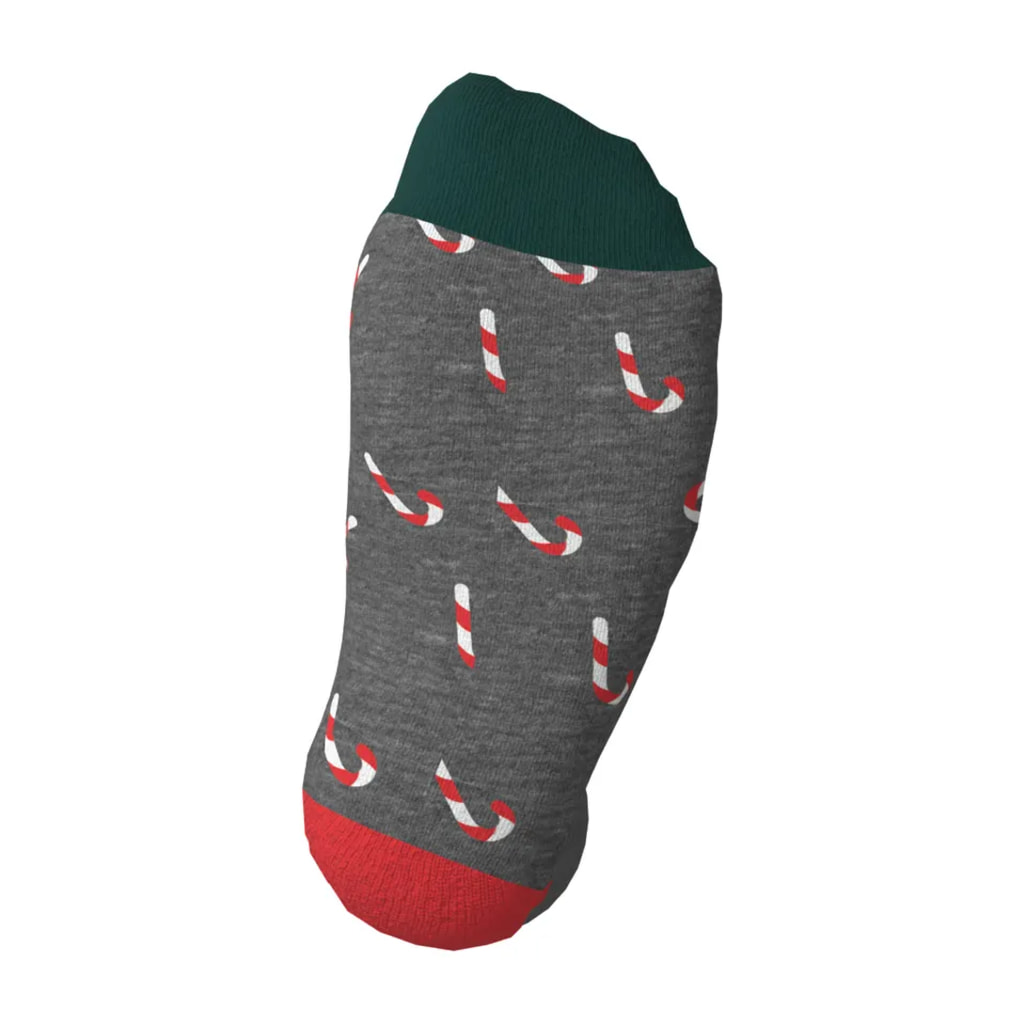Adults’ Socks With Dog and Candy Cane Pattern - 2 Pairs