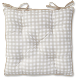 Piped Edge Gingham Seat Pad
