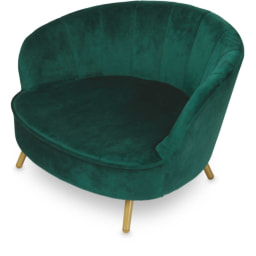 Emerald Scalloped Pet Chair