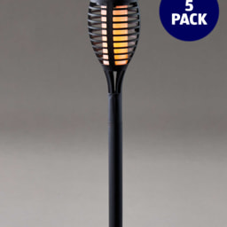 Black Solar Flame Torches 5 Pack