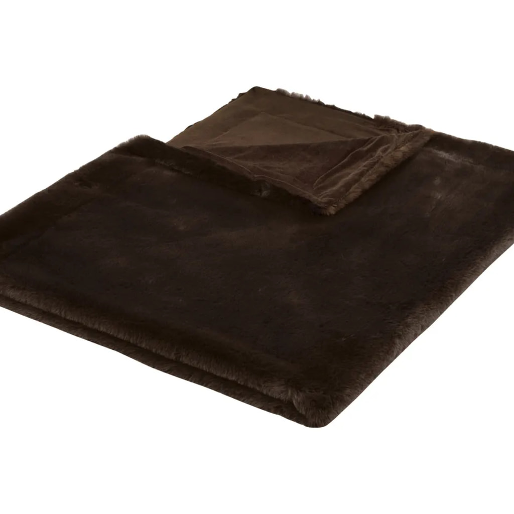 LIVARNO - Faux Fur Blanket - Brown