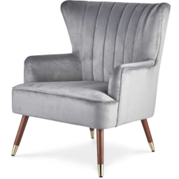 Grey Wing Back Armchair