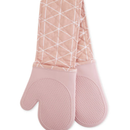 Pink Silicone Double Oven Glove