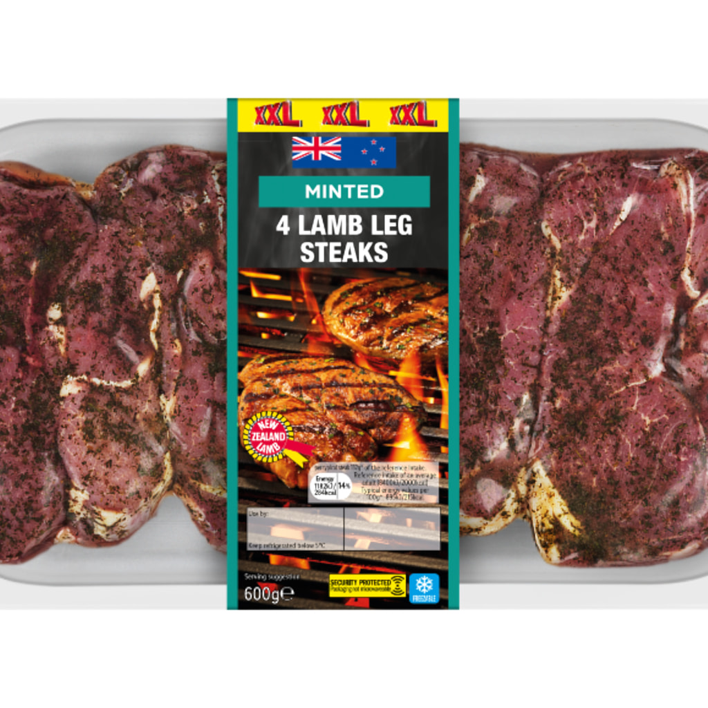 - - XXL Minted Lamb Leg Steaks